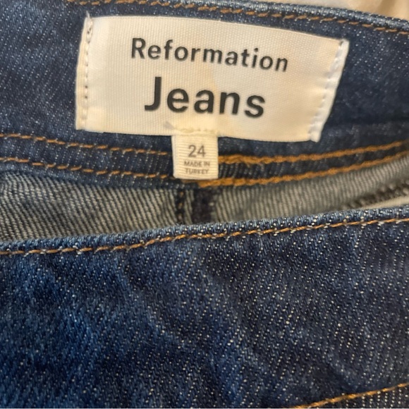 Reformation Delilah Denim Midi Skirt Size 24 - Picture 8 of 8